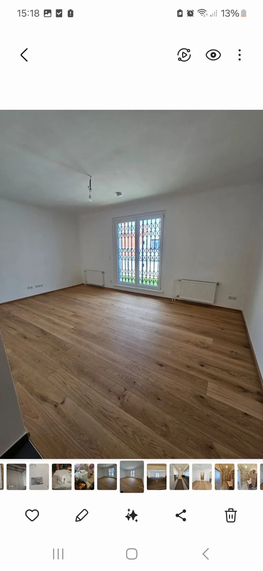 Wohnzimmer nach der Innenstadtsanierung Krugerstraße 1010 Wien